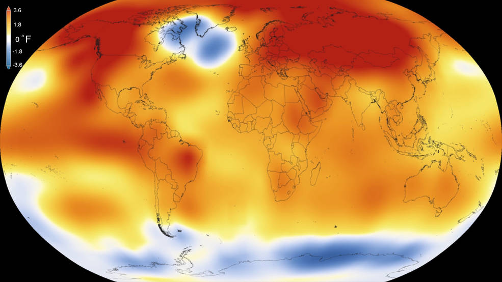 2015 warmest year ever NASA NOAA Geoawesomeness