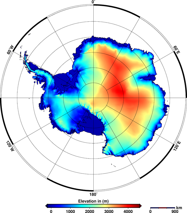 ice over Antarctica and Greenland