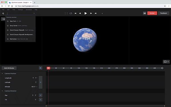 Google Earth Studio - overview