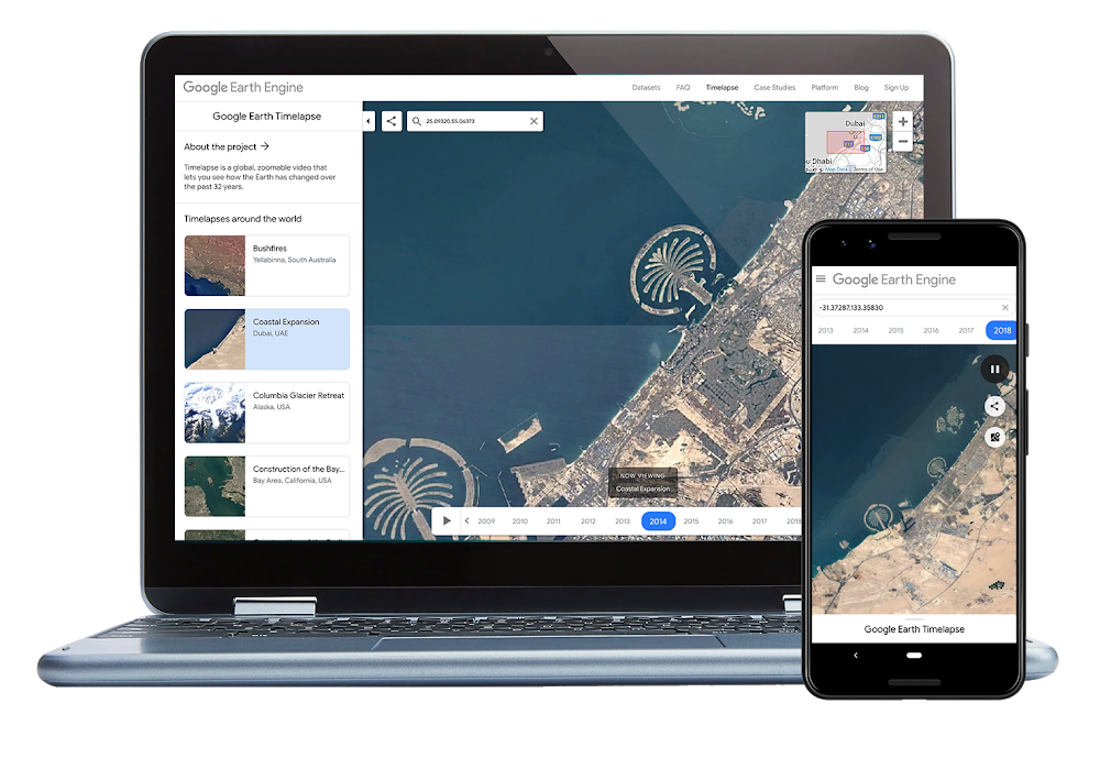 Google Earth Timelapse Mobile