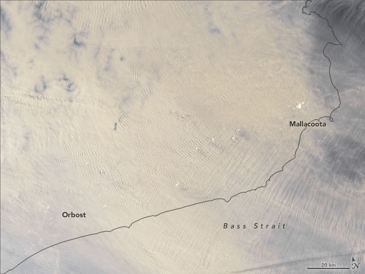 Australia bushfire satellite imagery